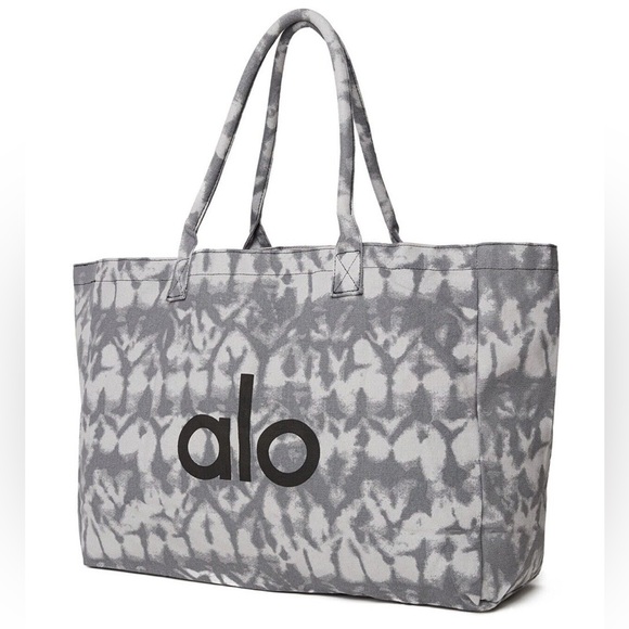 Alo Yoga Tie-Dye Tote Bag – BNWT Iconic Gray/White Shopper - Picture 6 of 10